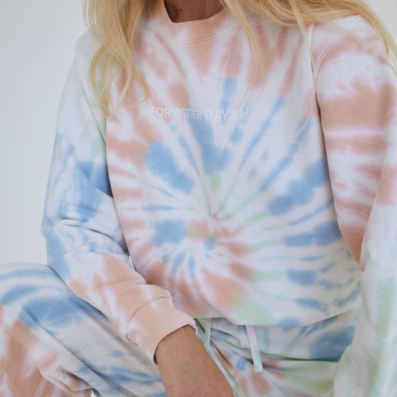 For Better Days Tie Dye Sweatshirt - Picture 4 of 6